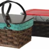 Hand Woven Natural Reed Carry-All Basket