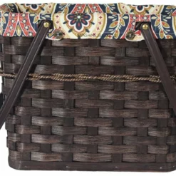 Hand Woven Natural Reed Large Hand Bag Basket