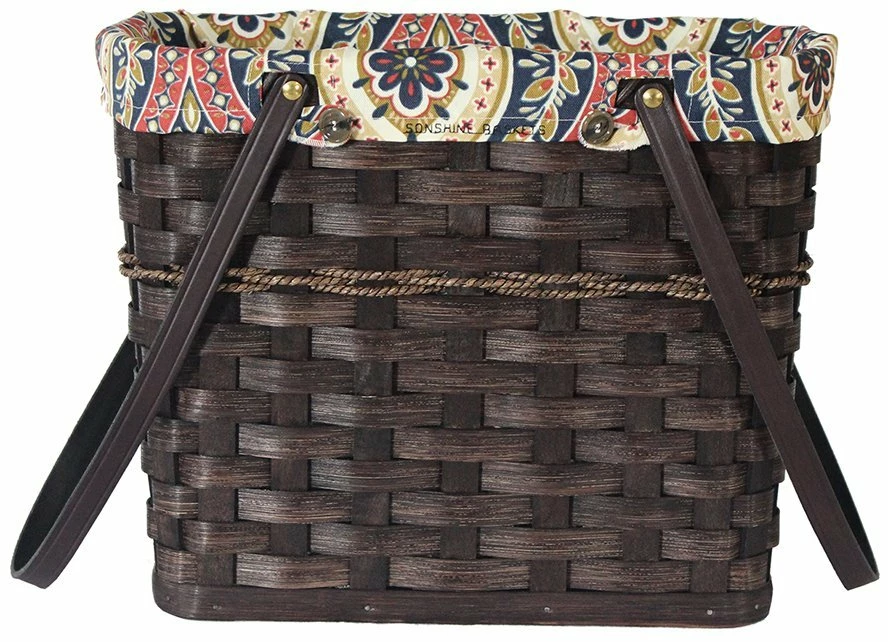 Hand Woven Natural Reed Large Hand Bag Basket 1 Hand Woven Natural Reed Large Hand Bag Basket