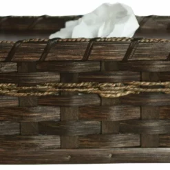 Hand Woven Natural Reed Rectangle Tissue Box Basket