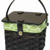 Hand Woven Natural Reed Square Bonnet Basket