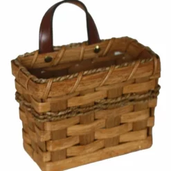 Hand Woven Natural Reed Hanging Mail Basket
