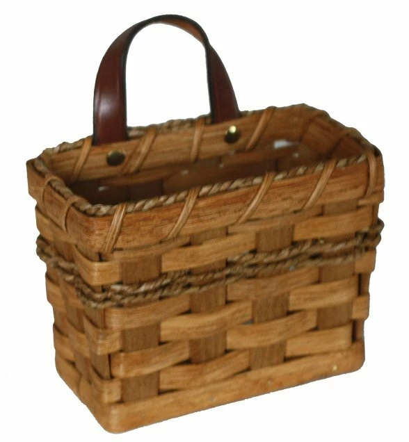 Hand Woven Natural Reed Hanging Mail Basket 1 Hand Woven Natural Reed Hanging Mail Basket