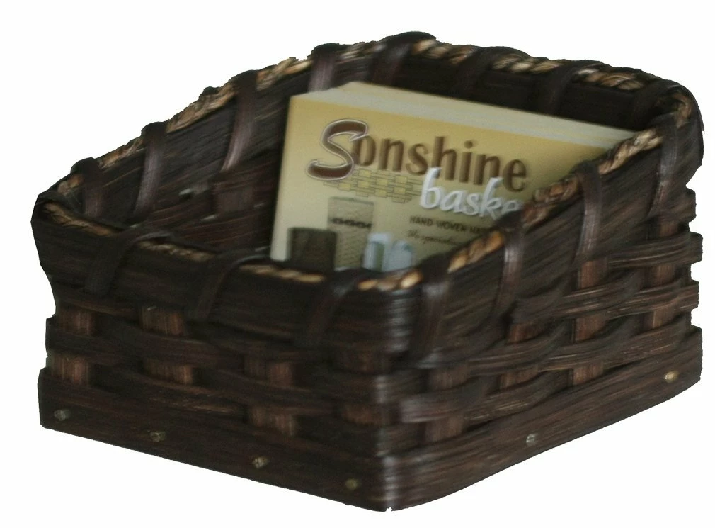 Hand Woven Natural Reed Business Card Holder Basket 1 Hand Woven Natural Reed Business Card Holder Basket