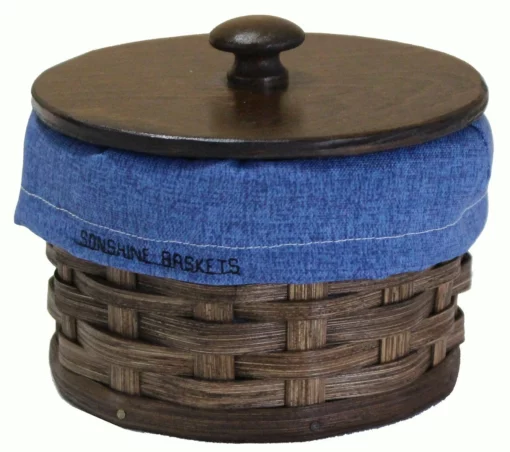 Amish Hand Woven Natural Reed Round Essential Basket With Lid -Home Decoration Sales 2024 pid 67090 Hand Woven Natural Reed Round Essential Basket with Lid 10