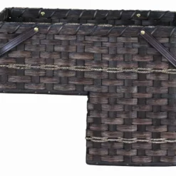 Amish Hand Woven Natural Reed Stair Step Basket