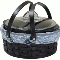 Amish Hand Woven Natural Reed Dutch Oven Basket