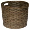 Hand Woven Natural Reed Large Round Utility Basket