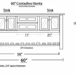 24"-72" Contadino Amish Bathroom Vanity - DutchCrafters Exclusive -Home Decoration Sales 2024 pid 67339 DutchCrafters Exclusive 24 72 Contadino Bathroom Vanity 100