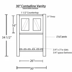 24"-72" Contadino Amish Bathroom Vanity - DutchCrafters Exclusive -Home Decoration Sales 2024 pid 67339 DutchCrafters Exclusive 24 72 Contadino Bathroom Vanity 60