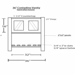 24"-72" Contadino Amish Bathroom Vanity - DutchCrafters Exclusive -Home Decoration Sales 2024 pid 67339 DutchCrafters Exclusive 24 72 Contadino Bathroom Vanity 70