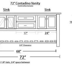 24"-72" Contadino Amish Bathroom Vanity - DutchCrafters Exclusive -Home Decoration Sales 2024 pid 67339 DutchCrafters Exclusive 24 72 Contadino Bathroom Vanity 90