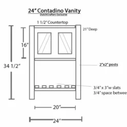 24"-72" Contadino Amish Bathroom Vanity - DutchCrafters Exclusive -Home Decoration Sales 2024 pid 67339 DutchCrafters Exclusive 60 72 Contadino Bathroom Vanity 50