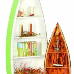 Amish Wood Rowboat Bookshelf -Home Decoration Sales 2024 pid 67647 Amish Wood Rowboat Bookshelf 110