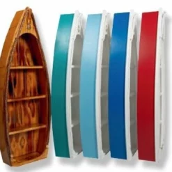 Amish Wood Rowboat Bookshelf