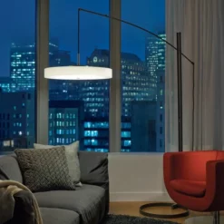 Hubbardton Forge Disq Arc LED Floor Lamp -Home Decoration Sales 2024 pid 68712 Disq Arc LED Floor Lamp 30