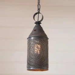 15" Hanging Lantern In Kettle Black