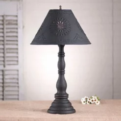 Davenport Lamp With Textured Black Tin Shade -Home Decoration Sales 2024 pid 68864 Davenport Lamp with Textured Black Tin Shade 70