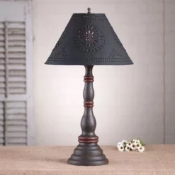 Davenport Lamp With Textured Black Tin Shade -Home Decoration Sales 2024 pid 68864 Davenport Lamp with Textured Black Tin Shade 80