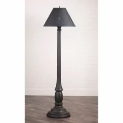 Brinton House Floor Lamp With Textured Black Tin Shade