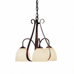 Hubbardton Forge Sweeping Taper 3 Arm Chandelier