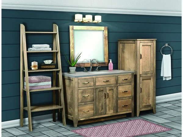 Amish Fennimore 60 Inch Double Sink Vanity And Optional Mirror 2 Amish Fennimore 60 Inch Double Sink Vanity And Optional Mirror - Image 2