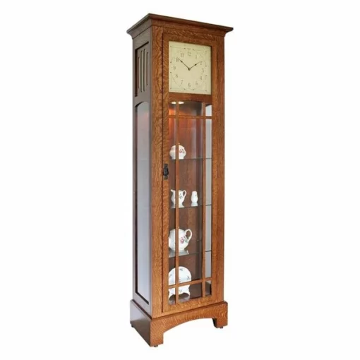 Amish Mission Curio Clock -Home Decoration Sales 2024 pid 70667 Amish Mission Curio Clock 10