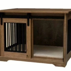 Amish Wenden Pet Cabinet With Barn Door