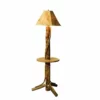 Amish Floor Lamp With Shelf & Lambskin Shade