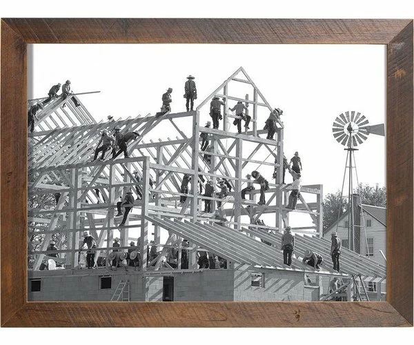 Amish Open Horizons Wall Decor - Barn Raising 2 Amish Open Horizons Wall Decor - Barn Raising - Image 2