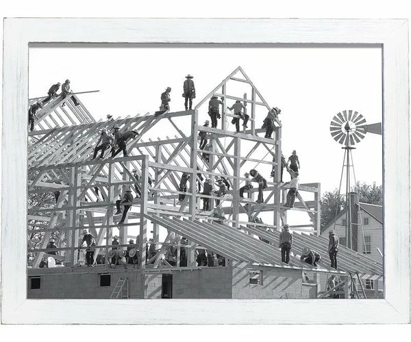 Amish Open Horizons Wall Decor - Barn Raising 3 Amish Open Horizons Wall Decor - Barn Raising - Image 3