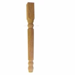 Amish Unfinished 28 1/2" Reeded Dining Table Leg